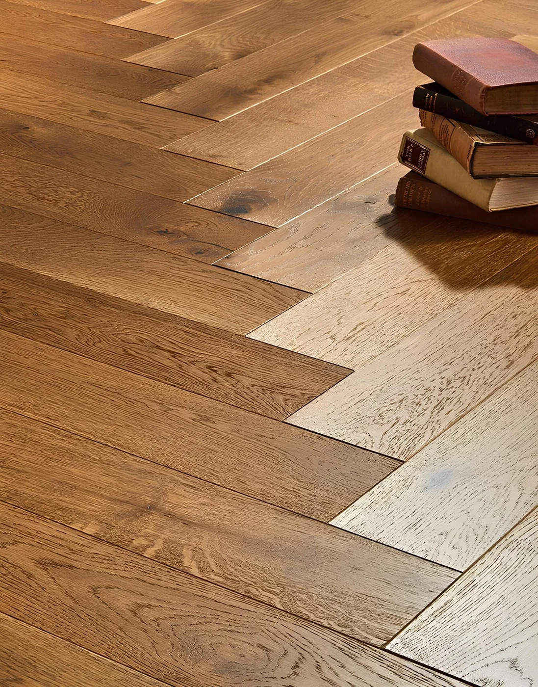 Detail of natural oak flooring from the Dubovy Yar presentation